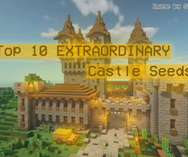 Thumbnail of a castle built in Minecraft (credit to Stevler)