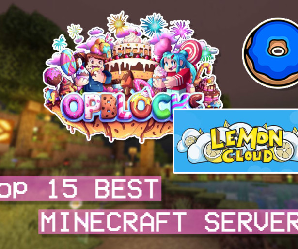 Thumbnail of a couple Minecraft server logos.