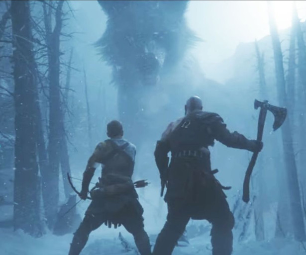 Kratos and Atreus Versus Garm
