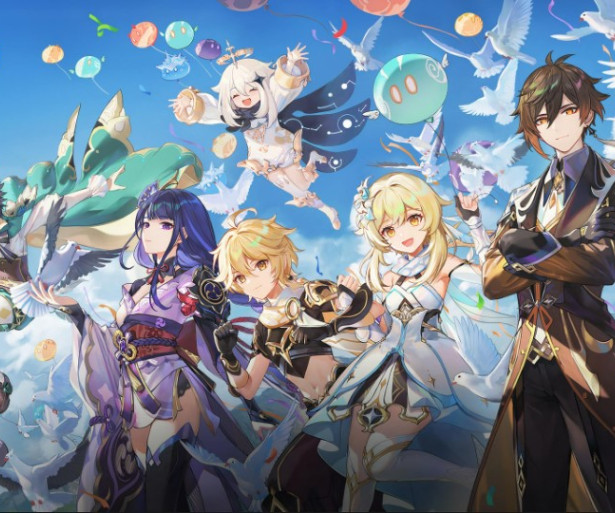 Our blonde heroes pose with the first three Archons of the game