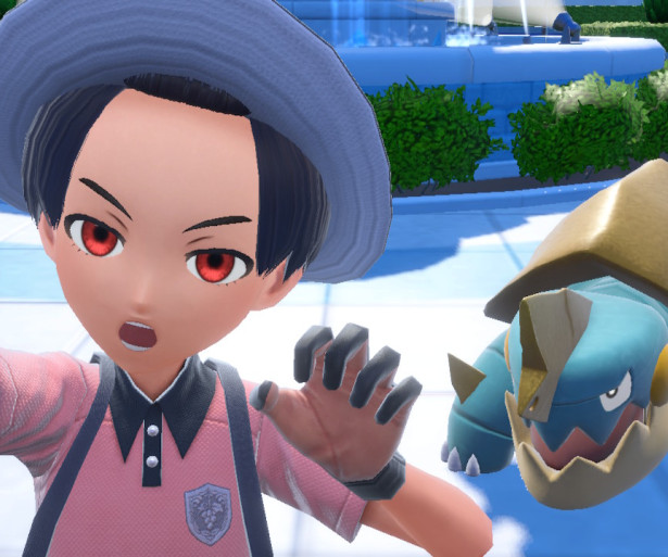 Player takes a selfie with Drednaw. 