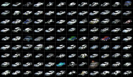 All 108 different rocket league cars that have been added to the game.