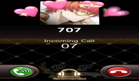Incoming call screen from 707