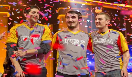 Laval celebrate Heroes of the Dorm victory