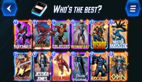 Snap's best early cards are featured in this image of a Marvel Snap deck.
