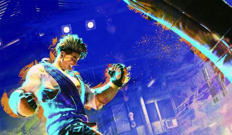 Luke punches a punching bag in Street Fighter 6.
