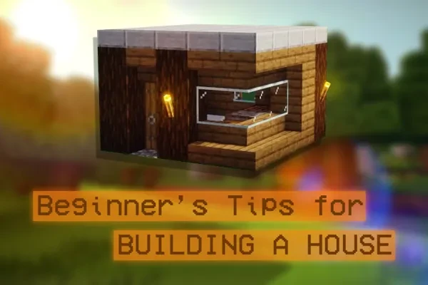 How to Build a House Thumbnail of a simple house built in Minecraft